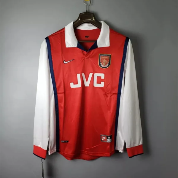 Camisa Arsenal 1998/99 Home - Retrô - Manga Longa - L S L S