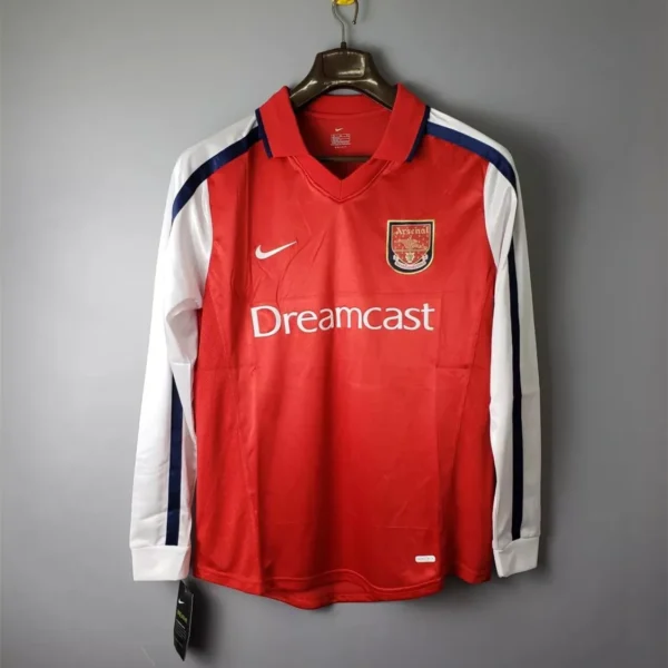 Camisa Arsenal 2000/02 Home - Retrô - Manga Longa - L S L S