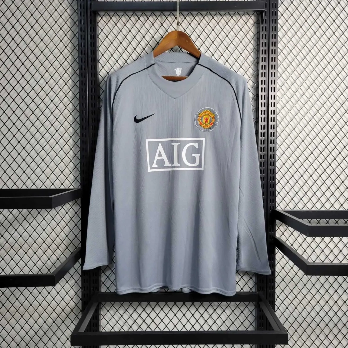 Camisa Manchester United 2007/09 - Retrô - Goleiro - Manga Longa