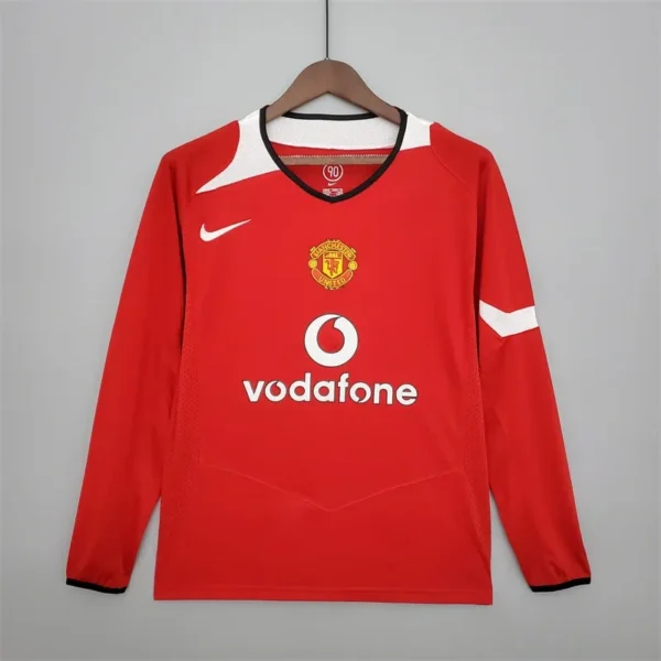 Camisa Manchester United 2004/06 Home - Retrô - Manga Longa