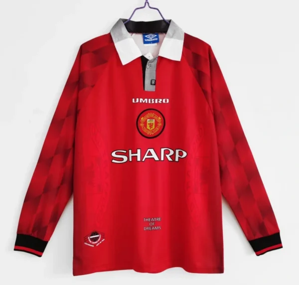 Camisa Manchester United 1996/98 Home - Retrô - Manga Longa