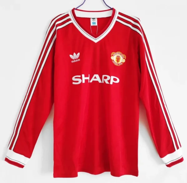Camisa Manchester United 1986/88 Home - Retrô - Manga Longa