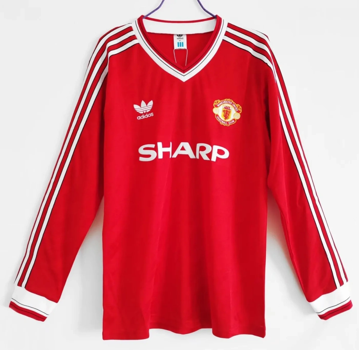 Camisa Manchester United 1986/88 Home - Retrô - Manga Longa