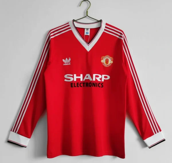 Camisa Manchester United 1982/84 Home - Retrô - Manga Longa