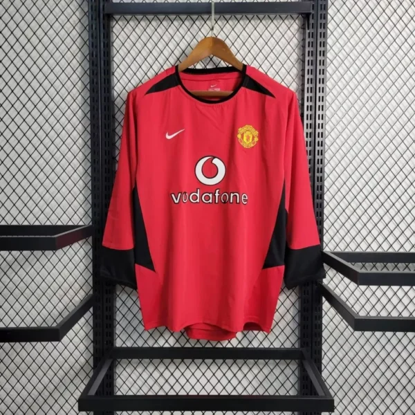 Camisa Manchester United 2002/03 Home - Retrô - Manga Longa