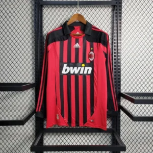Camisa AC Milan 2007/08 Home - Retrô - Manga Longa - L S L S