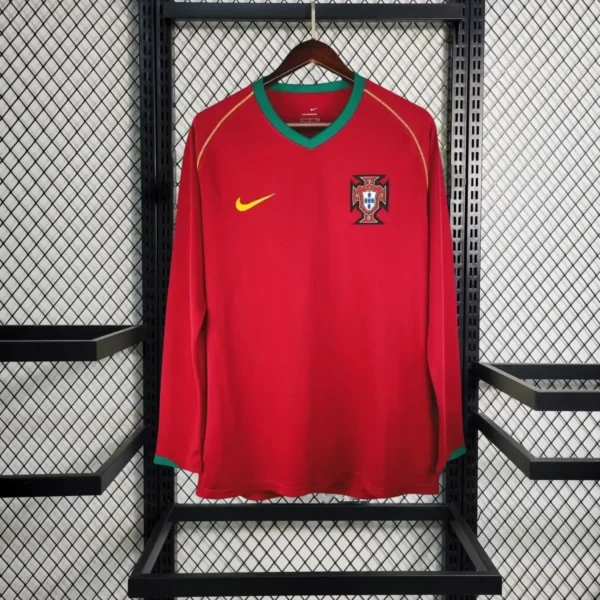 Camisa Portugal 2006/08 Home - Retrô - Manga Longa
