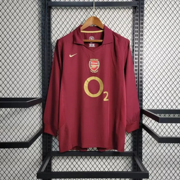 Camisa Arsenal 2005/06 Home - Retrô - Manga Longa