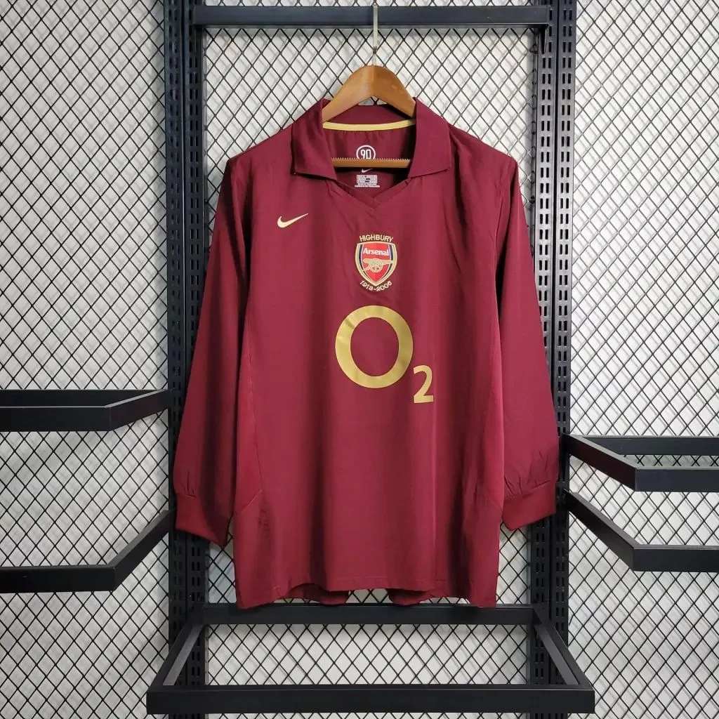 Camisa Arsenal 2005/06 Home - Retrô - Manga Longa