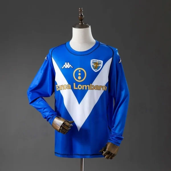 Camisa Brescia 2003/04 Home - Retrô - Manga Longa - Calcio Calcio