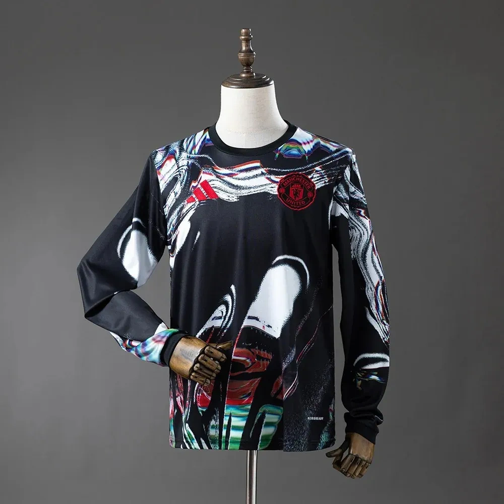 Camisa Pré-Jogo Manchester United 25/26 - Manga Longa