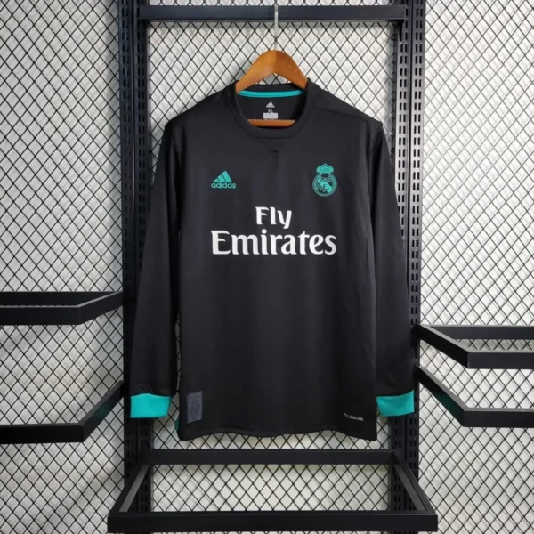 Camisa Real Madrid 2017/18 Away - Retrô - Manga Longa - L S L S