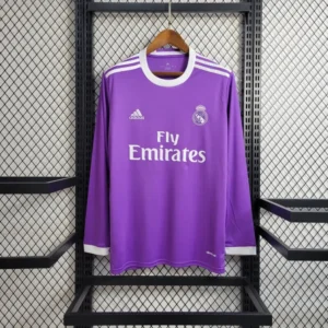 Camisa Real Madrid 2016/17 Away - Retrô - Manga Longa - L S L S
