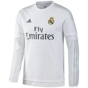 Camisa Real Madrid 2015/16 Home - Retrô - Manga Longa - L S L S