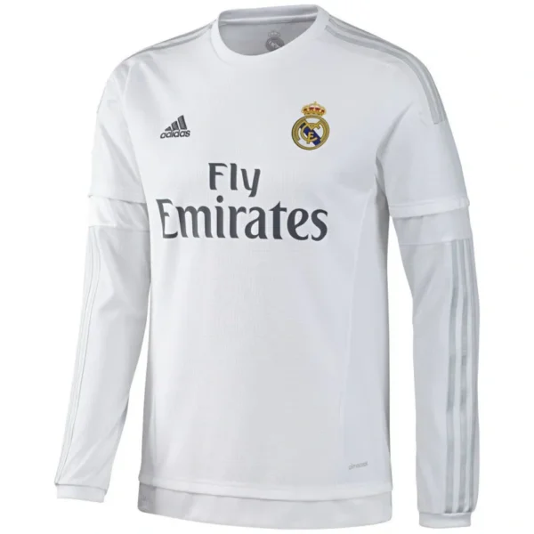 Camisa Real Madrid 2015/16 Home - Retrô - Manga Longa - L S L S