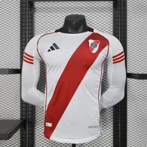 Camisa River Plate 2025/26 Home - Versão Jogador - Manga Longa