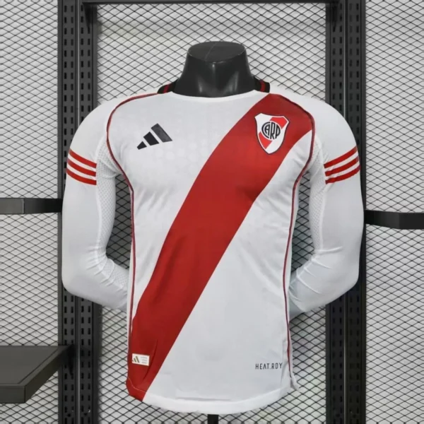 Camisa River Plate 2025/26 Home - Versão Jogador - Manga Longa