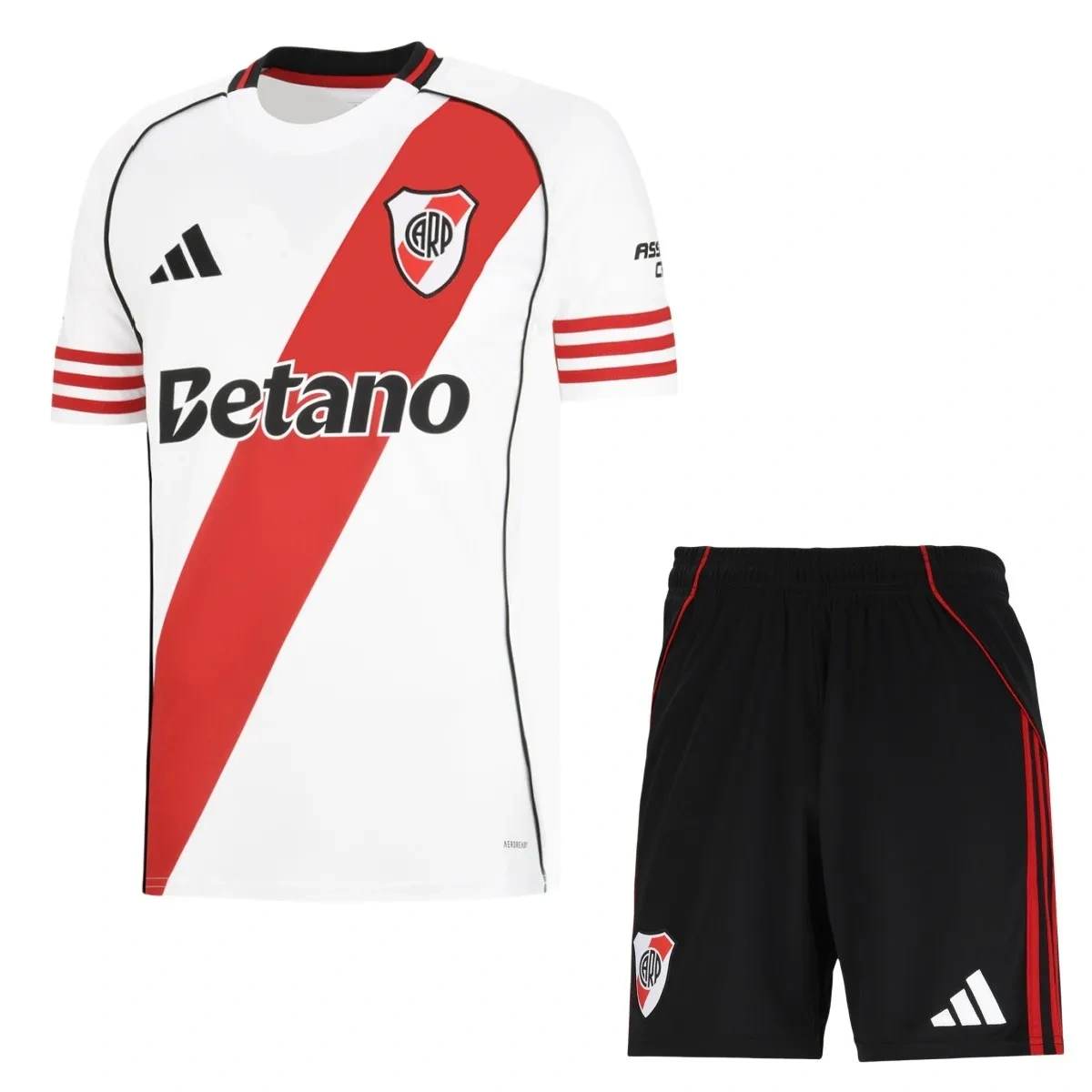 Kit Camisa + Short River Plate 2025/26 Home