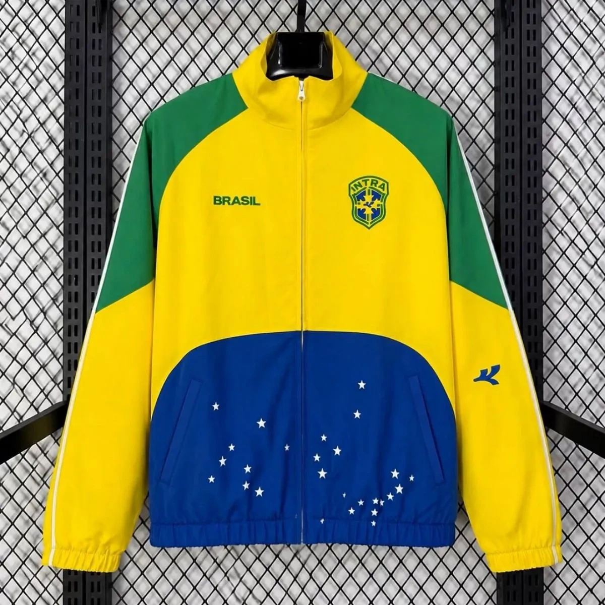 Jaqueta Brasil 2026 - Retrô - Corta-Vento