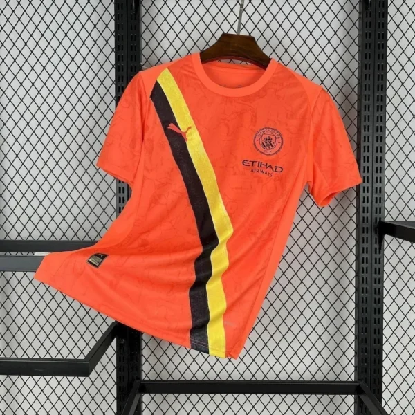 Camisa Manchester City 2025/26 Third - Cinza/Vermelha