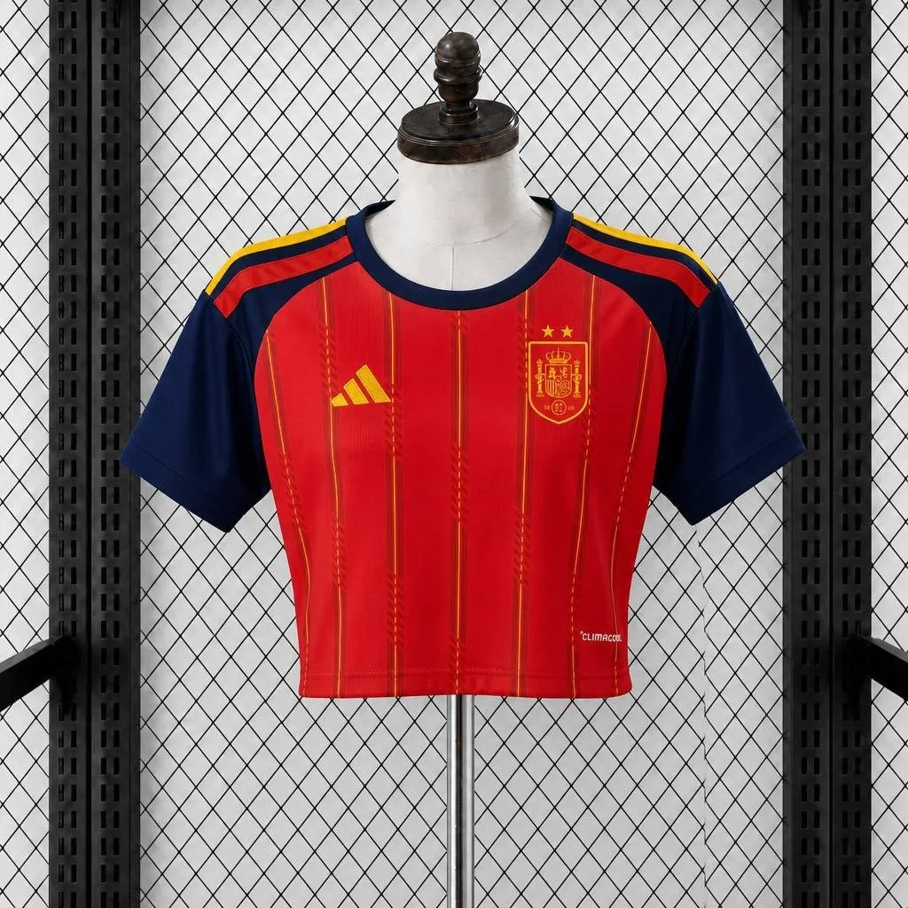 Camisa Espanha 2026 Home - Feminina - Cropped - Winners Cropped Winners Cropped