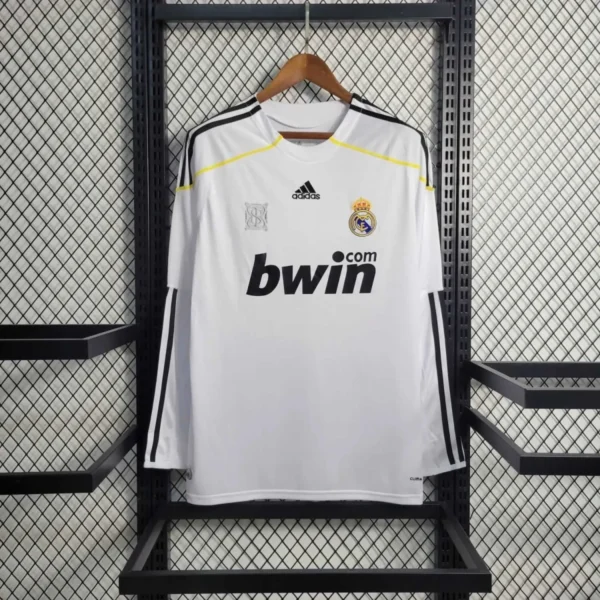 Camisa Real Madrid 2009/10 Home - Retrô - Manga Longa - L S L S