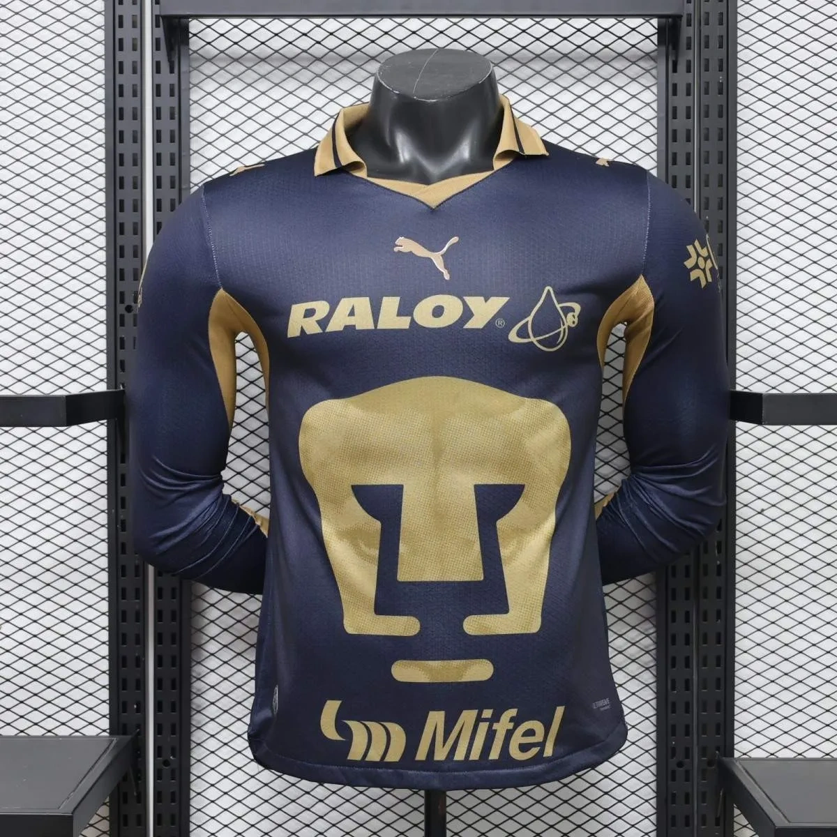 Camisa Pumas UNAM 2026/27 Home - Versão Jogador - Manga Longa