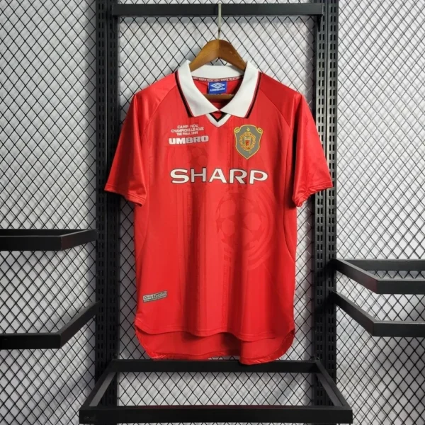 Camisa Manchester United 1999 Home - Retrô - Ucl Final Ucl Final