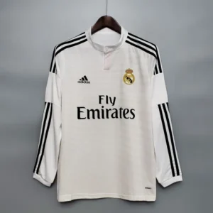 Camisa Real Madrid 2014/15 Home - Retrô - Manga Longa - L S L S