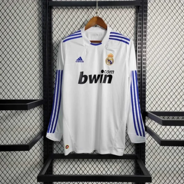 Camisa Real Madrid 2010/11 Home - Retrô - Manga Longa - L S L S
